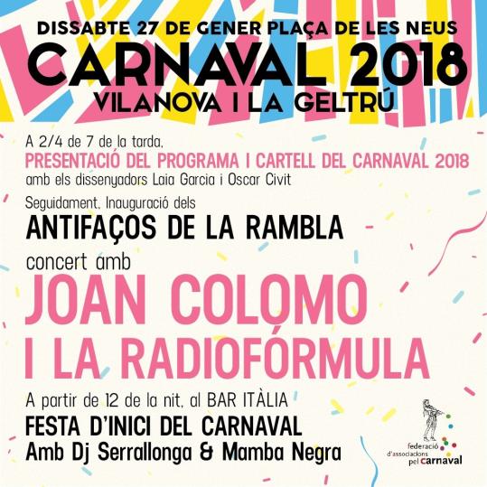 Presentació del carnaval de Vilanova i la Geltrú 2018