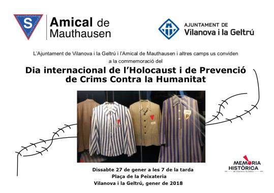 Dia Internacional de l’Holocaust i de prevenció de crims contra la humanitat a Vilanova
