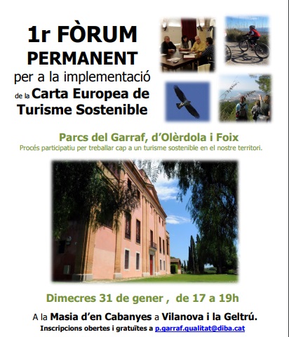 1r Fòrum Permanent per a la implementació de la Carta Europea de Turisme Sostenible dels parcs del Garraf, Olèrdola i el Foix