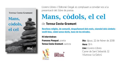 Presentació del llibre de poesia Mans, còdols, el cel de Teresa Costa-Gramunt