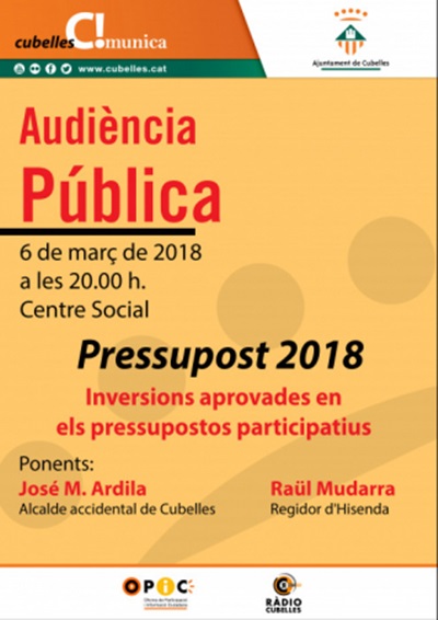 Audiència pública de pressupostos de Cubelles