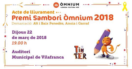 Premis Sambori Òmnium 2018 a la Vegueria Penedès
