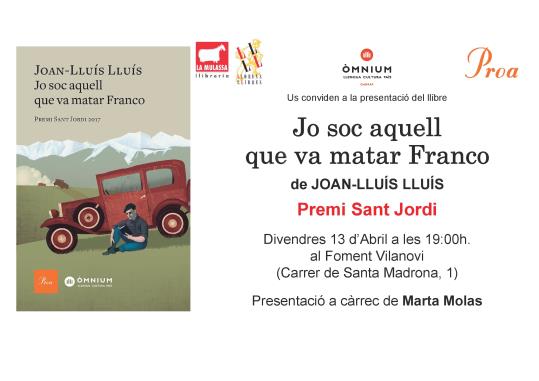Presentació del llibre 'Jo soc aquell que va matar Franco'