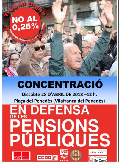Concentració per unes pensions dignes a Vilafranca