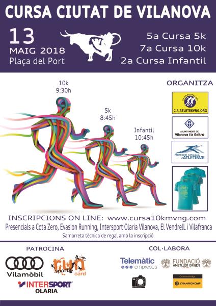 7a edició  de les curses 5k, 10k i infantil Ciutat de Vilanova
