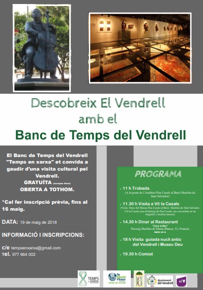 El Banc de Temps organitza organitza una visita cultural al Vendrell