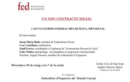 Cap una Europa Federal més humana, més social