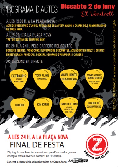 El Shopping Night del Vendrell fa tribut al rock