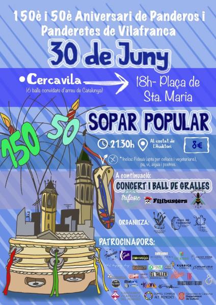150è i 50è Aniversari de Panderos i Panderetes de Vilafranca