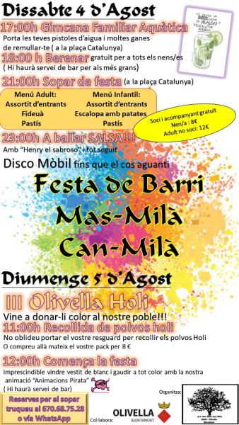 Festa del barri de Mas Milà- Can Milà