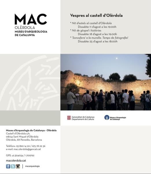 Vespres al Castell d'Olerdola