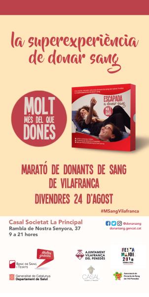 Marató de Donants de Sang a Vilafranca del Penedès
