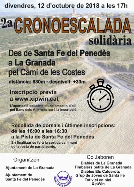 Cronoescalada solidària Santa Fe-La Granada