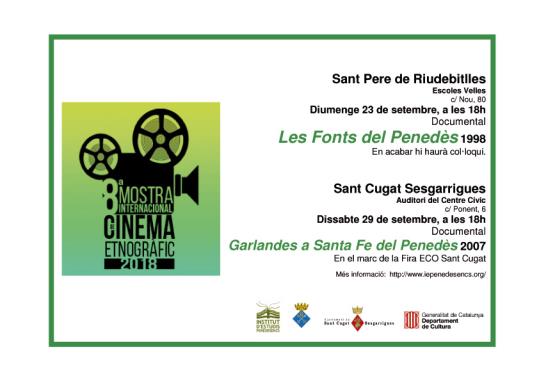 La Mostra Internacional de Cinema Etnogràfic al Penedès