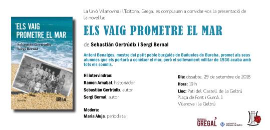 Presentació de la novel·la Els vaig prometre el mar