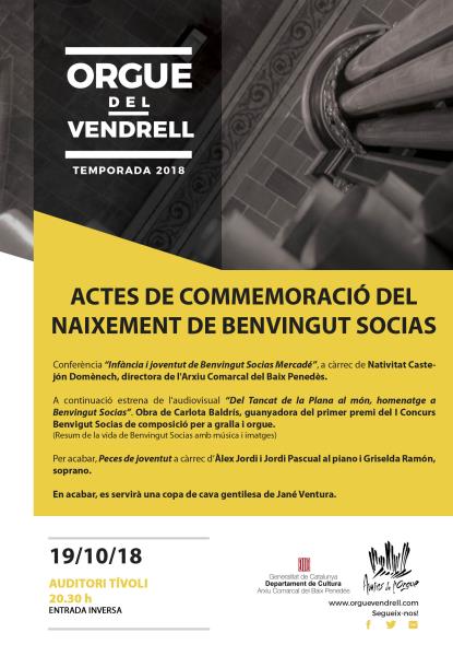 Commemoració del Naixement de Benvingut Socias