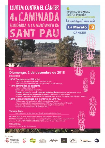4a caminada solidaria a la Muntanya de Sant Pau