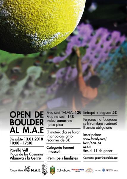 Open de Boulder al M.A.E