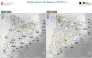 Avís per vent amb ratxes molt fortes del nord-est arreu de Catalunya. Meteocat