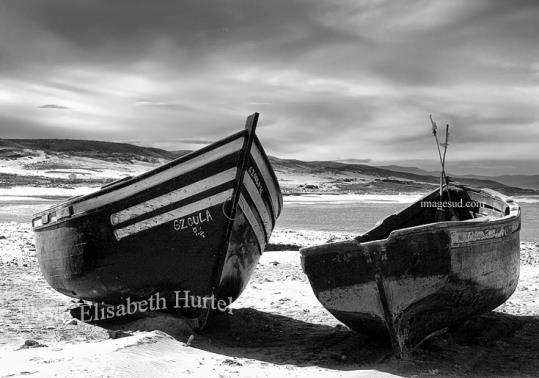 Barques a la platja. Elisabeth Hurtel