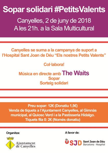 Canyelles organitza un Sopar Solidari #PetitsValents. EIX