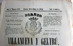 Capçelera del Diario de Villanueva de 1854. Todocoleccion.net