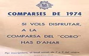 Cartell anunciador de la Comparsa del Coro, 1974.