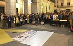 Centenars de persones es mobilitzen a Vilanova pel primer aniversari de l'empresonament dels Jordis. Òmnium