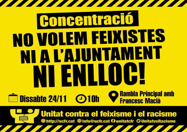 Col·lectius antifeixistes del Garraf convoquen una concentració contra la parada de Vox a Vilanova. EIX