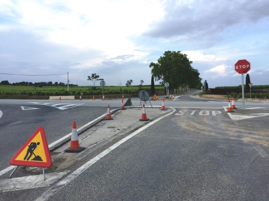 Comencen les obres de construcció de la rotonda de Codorniu. Ajt Sant Sadurní d'Anoia