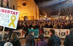 Concentració multitudinària a les portes de l'Ajuntament de Vilafranca contra els empresonaments de Turull i la resta de polítics. PDeCAT Vilafranca