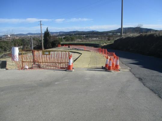 Dilluns es tallarà el vial que connecta el carrer del Camp de Moja amb la carretera de Vilafranca. Ajuntament d'Olèrdola