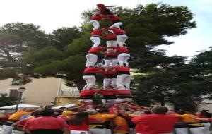 Doble clàssica de 8 dels Xicots de Vilafranca, abans de la Festa Major. Xicots de Vilafranca