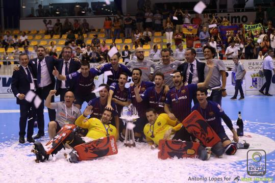 El Barça guanya la Copa Continental d'hoquei patins . Antonio Lopes