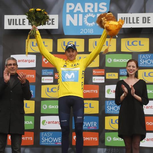 El ciclista vilanoví Marc Soler es corona a Niza. Movistar Team