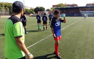 El jugadors del S16 del Nova Olivella a Castelldefels. Eix