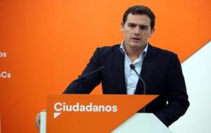 El líder Cs, Albert Rivera, en roda de premsa el 8 de gener de 2018. ACN