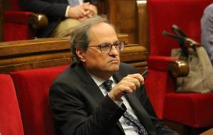 El president de la Generalitat, Quim Torra, al ple del Parlament. ACN
