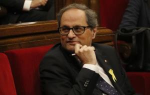 El president de la Generalitat, Quim Torra, en un pla mig, el 25 de maig de 2018 . ACN