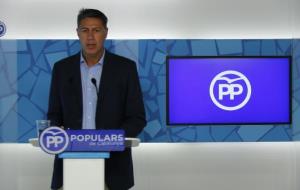El president del PPC, Xavier García Albiol, en roda de premsa aquest dilluns 17 de setembre de 2018. ACN