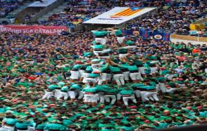 Els Castellers de Vilafranca se situen en segona posició amb el 3 de 10 amb folre i manilles. Xavi Jurio