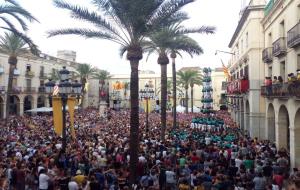 Els Castellers de Vilafranca van revalidar per tercer any a Vilanova la condició de plaça de deu