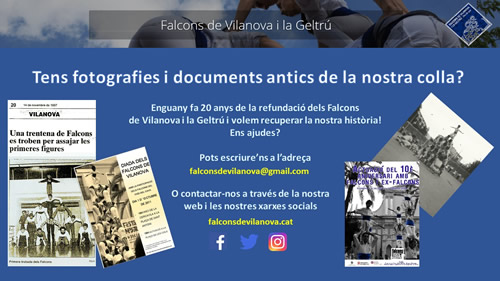 Els Falcons de Vilanova inicien una campanya per recuperar la seva història gràfica. EIX