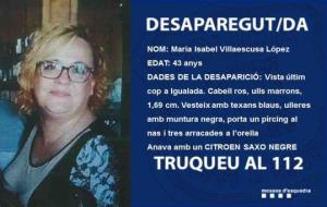 Els Mossos busquen una veïna de Piera de 43 anys desapareguda des de dimecres. Mossos d'Esquadra