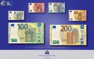Els nous bitllets de 100 i 200 euros tindran la mateixa altura que un de 50 i entraran en circulació a finals de maig. EIX