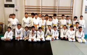Els participants a la jornada de lliga de l'Escola de Judo Vilafranca. Eix