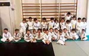 Els participants a la jornada de lliga de l'Escola de Judo Vilafranca