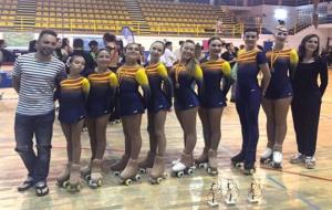 Els patinadors del CPA Vilanova al Campionat d’Espanya de Solo Dance. Eix