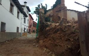 Esfondrada parcialment una masia antiga de la Vilanoveta sense causar ferits. Ajt Sant Pere de Ribes