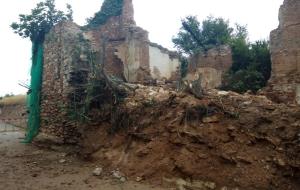 Esfondrada parcialment una masia antiga de la Vilanoveta sense causar ferits